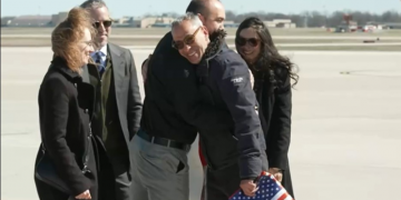 American released by Taliban returns home to ‘champion’s welcome’