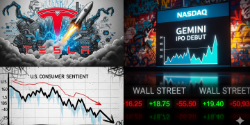 US digest: Tesla surge, consumer sentiment dips, Gemini makes debut